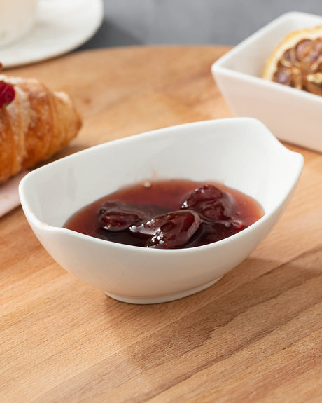 New Bone China Square Mini Sauce Dish - Elegant Presentation