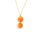 925 Sterling Silver Flat Agate Stone Necklace