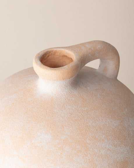 Modern Cement Planter Pot, Salmon Pink, Indoor Outdoor Home Decor