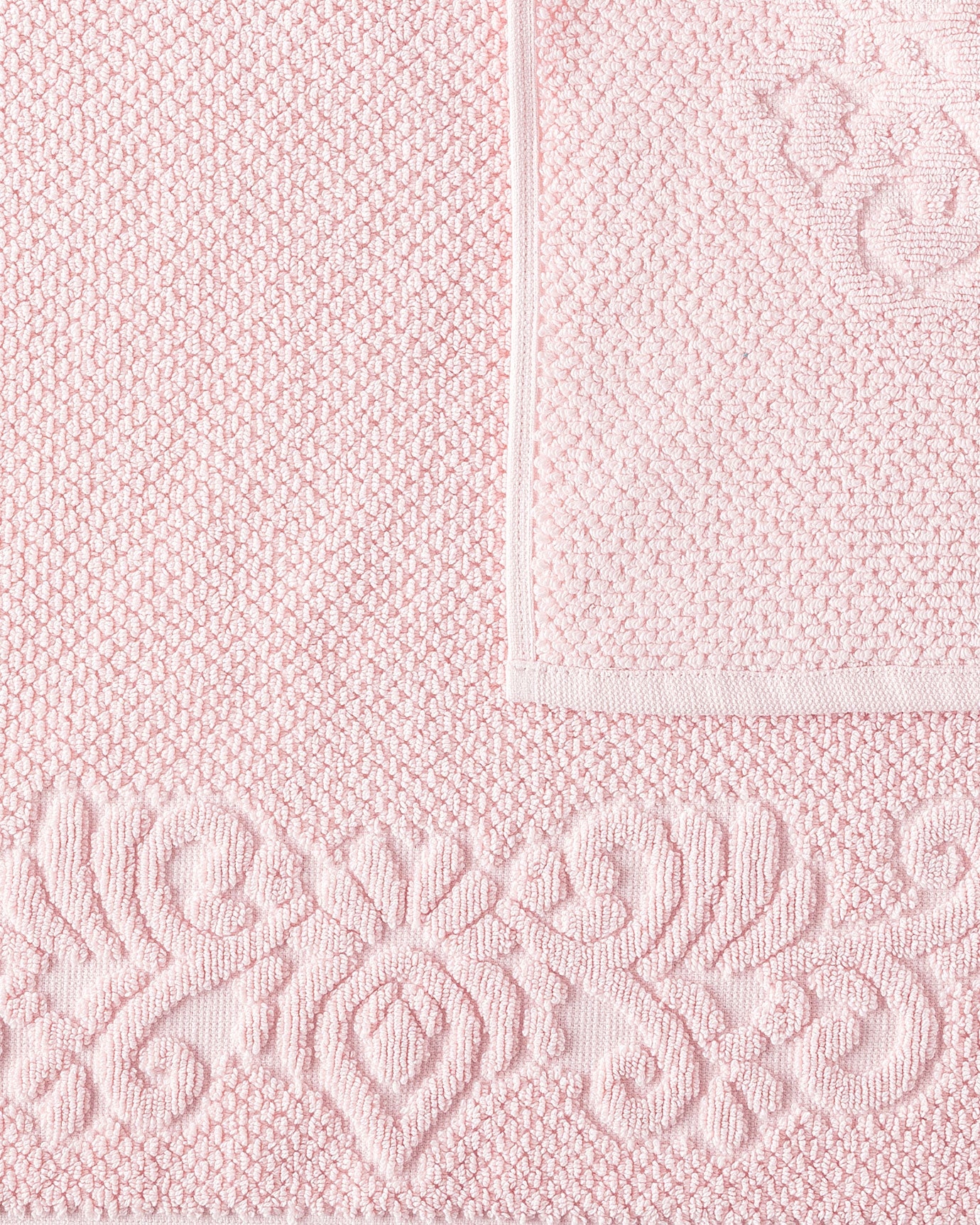 100% Cotton Soft Absorbent Bath Mat - Powder Pink