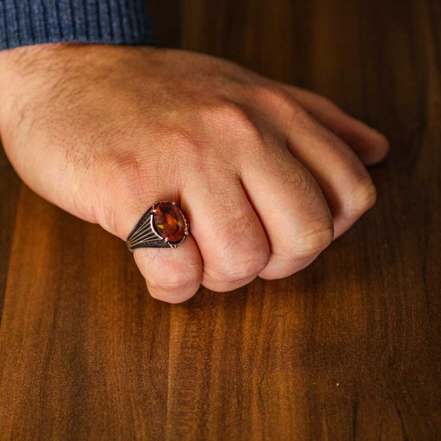 Premium 925 Sterling Silver Oval Zultanite Men Ring
