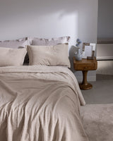 Premium Double Bedspread Set Ecru Polyester