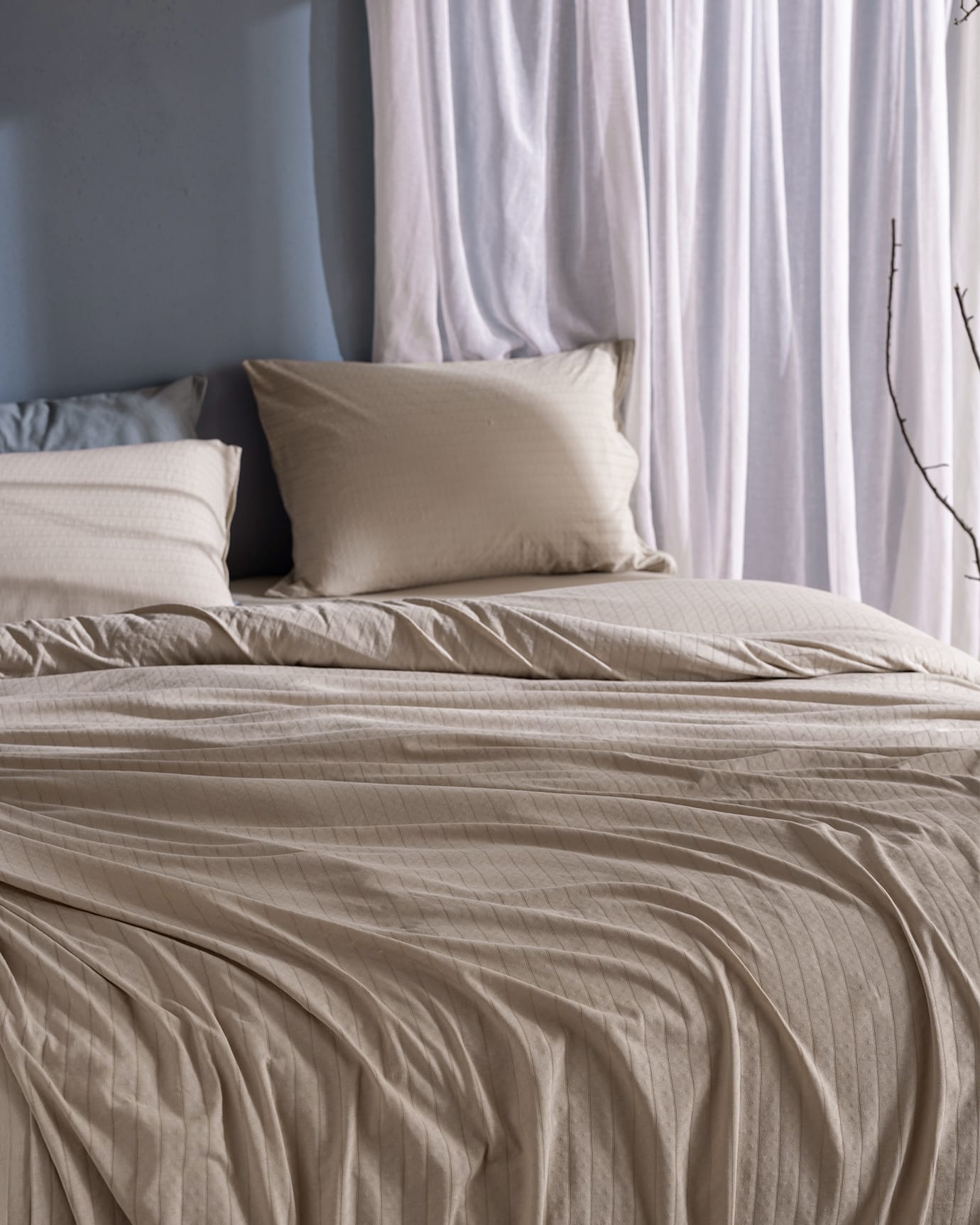 100% Cotton Jersey Duvet Cover Set - Soft, Fitted Comfort