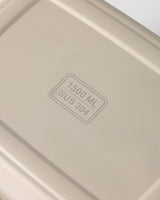Contenedor de Almacenamiento de Alimentos de Acero Inoxidable, 1500ml, Beige Suave