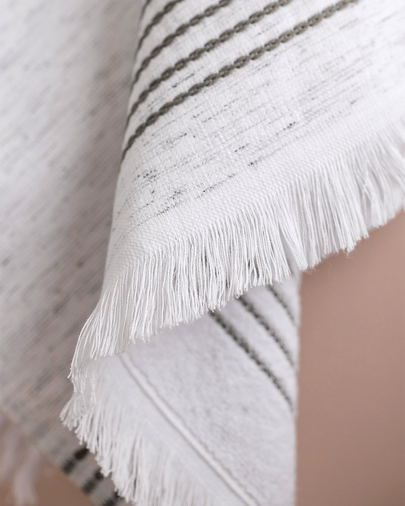 Soft Cotton Blend Face Towel - Plush Absorbency, White/Grey