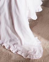 100% Cotton Ruffled Double Duvet Cover Set - Soft & Luxurious