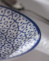 New Bone China Dinner Plate - Reve Bleu Elodie Blue & White Design