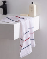 Cotton Blend Face Towel - Borage-Inspired Two-Tone Design