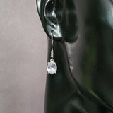 Premium 925 Sterling Silver Oval Zircon Earrings