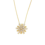 925 Sterling Silver Snowflake Charm Pendant Necklace