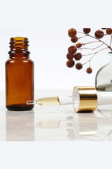 Amber Glass Dropper Bottles with Gold Caps - 10ml (0.34oz) - 3 Pack