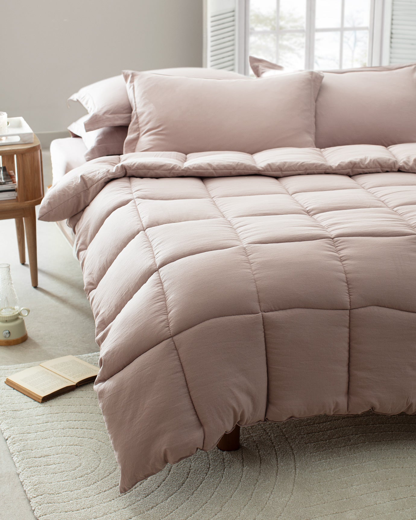 King Size Bedding Set, Powder Pink