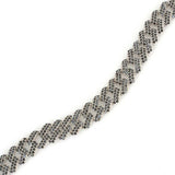Premium Sterling Silver Black Stone Cuban Link Chain Bracelet