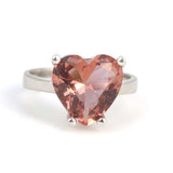 925 Sterling Silver Zultanite Heart Ring - Color-Changing Gemstone