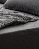 Muslin King Size Bedding Set - Ultra Soft Duvet Cover & Fitted Sheet