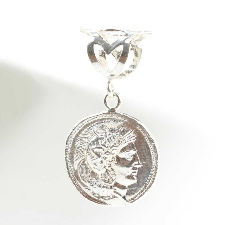 Premium 925 Sterling Silver Alexander Head Medallion Pendant