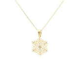 Premium 925 Sterling Silver Snowflake Pendant Necklace