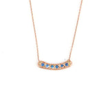 925 Sterling Silver Aurora Pendant Necklace with Zircon Stones