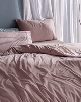 Cotton Blend Double Duvet Cover Set - Soft & Fitted Comfort