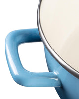24 cm Blue Deep Cooking Pot with Lid - Versatile Nonstick Casserole