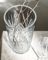 Clear Glass Conical Vase - Modern Minimalist Design