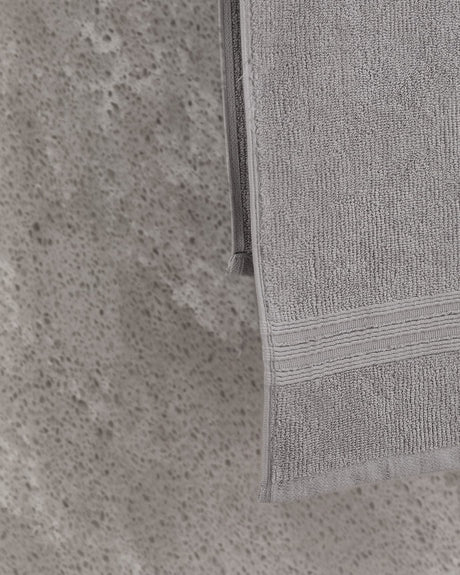 100% Cotton Face Towel - Stripe Dobby Weave & Soft Absorbency