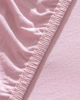 Twin Size 100% Cotton Jersey Fitted Sheet - Dusty Rose