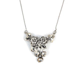 Handcrafted Sterling Silver Flower Bouquet Pendant Necklace