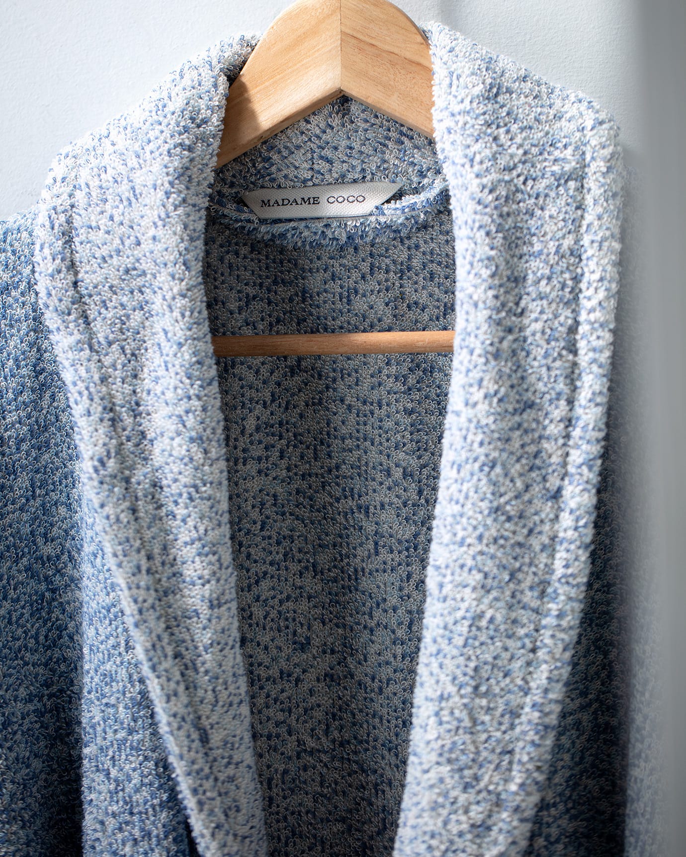 100% Cotton Shawl Collar Bathrobe - Absorbent & Soft Yarn Dyed