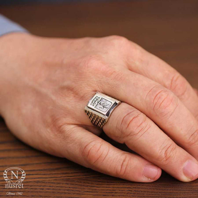 925 Sterling Silver Lion Symbol Ring - Handcrafted & Stoneless