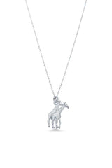 Premium 925 Sterling Silver Giraffe Love Necklace