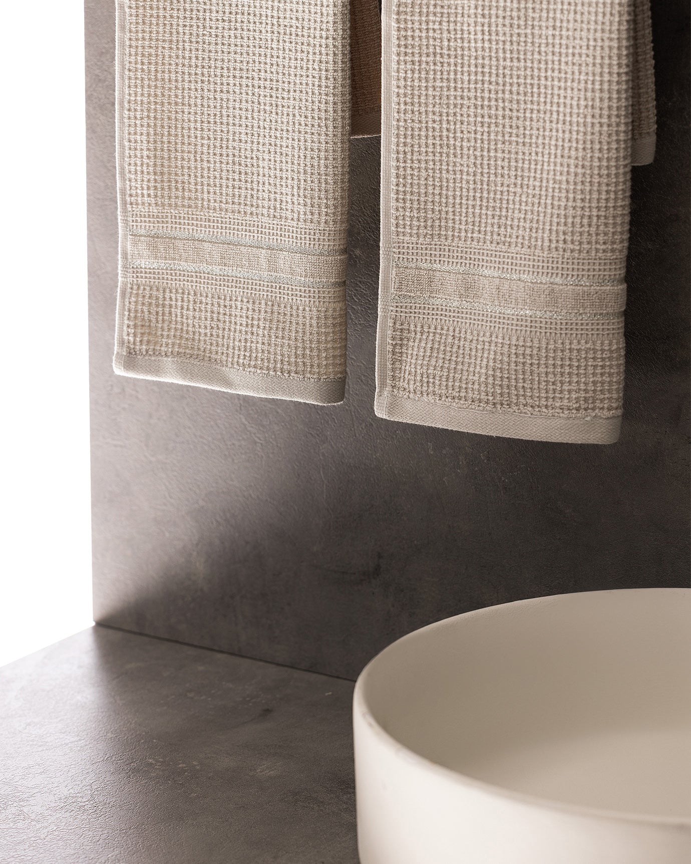 Soft Absorbent 100% Cotton Hand Towel Set - 2 Pack