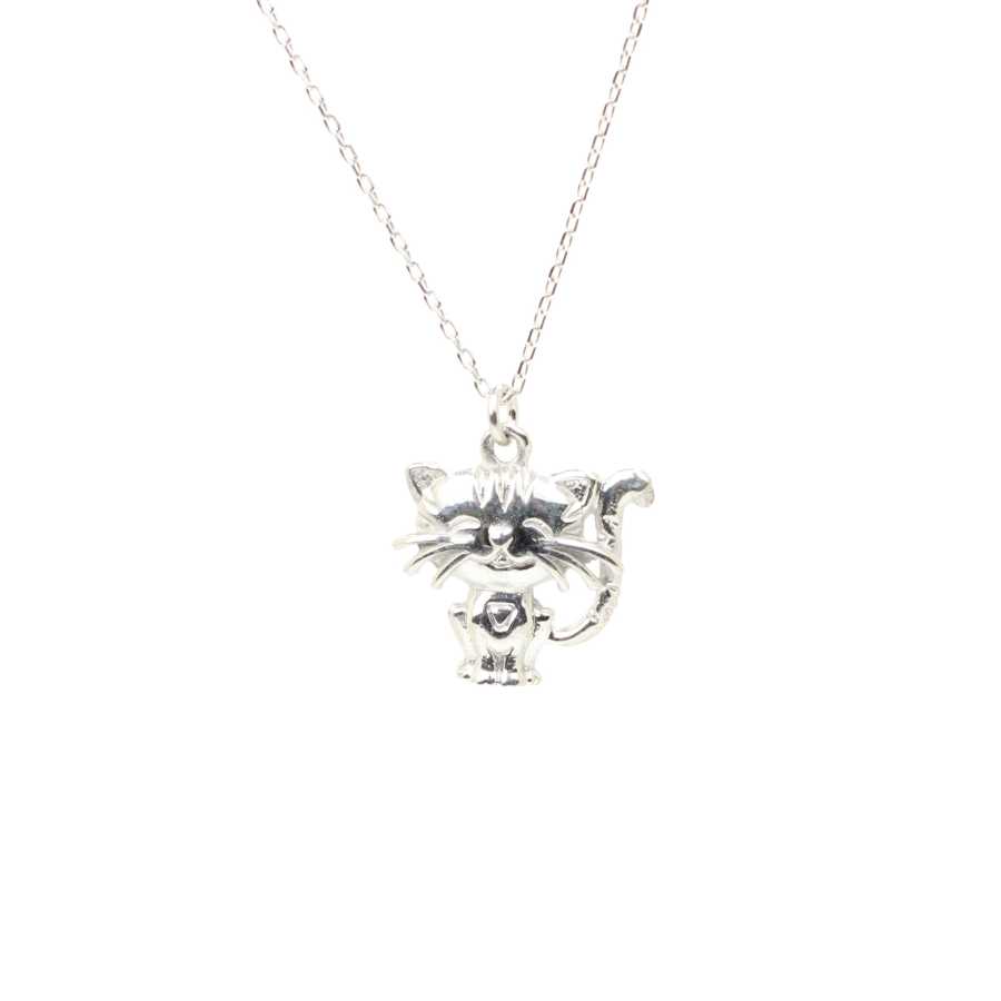 925 Sterling Silver Cute Cat Pendant Necklace - Minimalist Charm