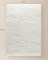 White Gray Modern Area Rug - Living Room Carpet