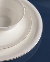 Fine Bone Porcelain 6-Person Dinnerware Set - Elegant White Design
