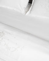 100% Cotton Double Size Pique Bedspread Set - Embroidered Design