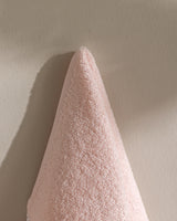 Luxury 100% Cotton Crocheted Hand Towel Set - 2 Pack - Powder Pink & White