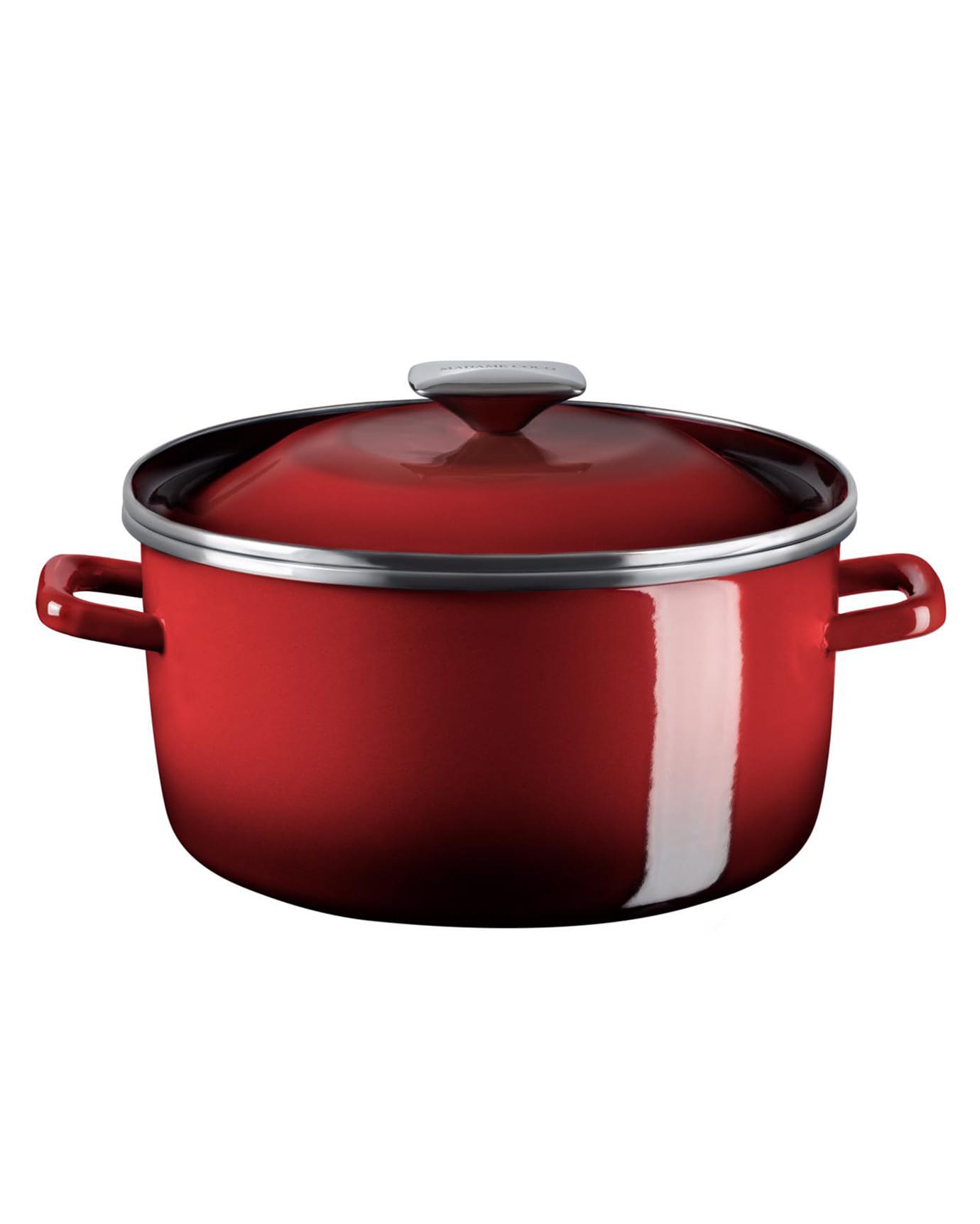 24 cm Red Deep Cooking Pot - Versatile Stockpot for Kitchen