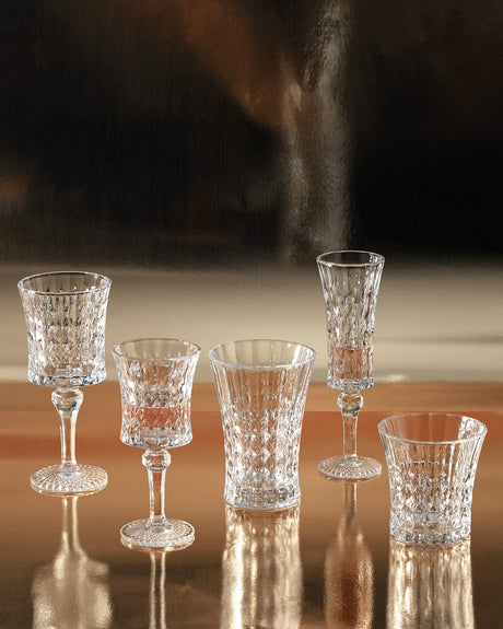 Clear Soda Glass 30-Piece Drinkware Set - Elegant Stephanie Design