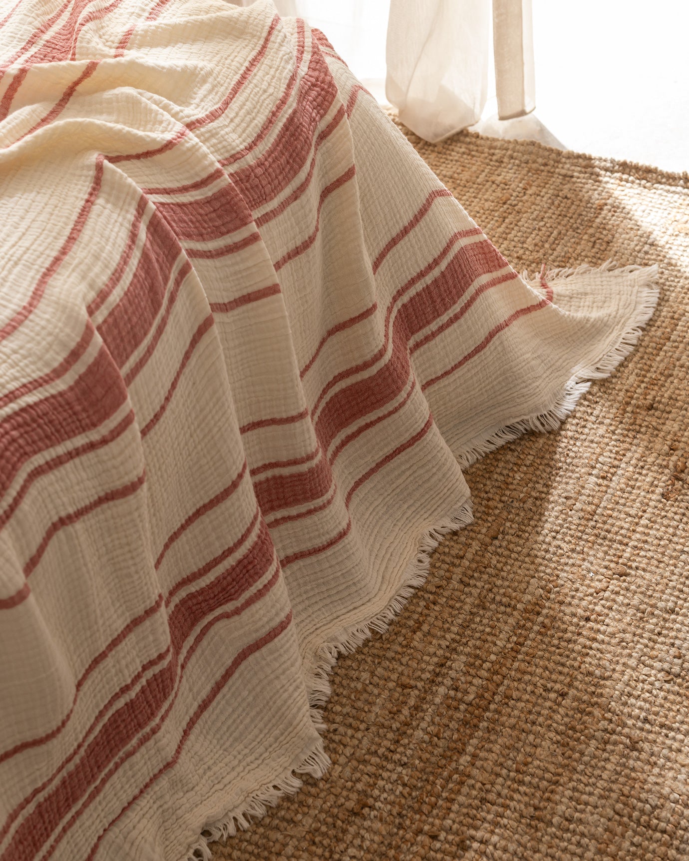 100% Cotton Muslin Single Pique Bedspread Set - Clair Collection