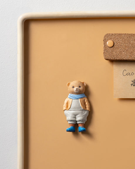 Paddington Bear Fridge Magnet - Collectible Home Decor Accent, Salmon & Blue