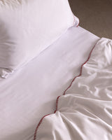 Premium Cotton Double Duvet Cover Set - Embroidered Elegance