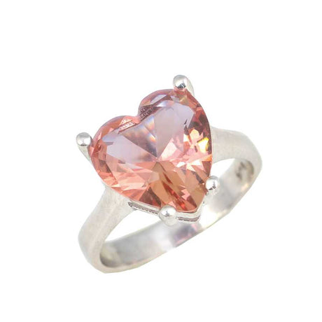 925 Sterling Silver Zultanite Heart Ring - Color-Changing Gemstone