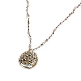 925 Sterling Silver Oval Cutout Pendant Necklace - Oxidized Finish