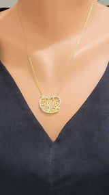 Sterling Silver Zirconia Maiden's Tower Necklace