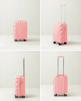 Blush Pink Cabin Size Carry-On Suitcase - Lightweight Travel Luggage