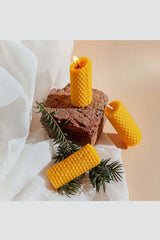 Natural Beeswax Candles - Small 3-Pack