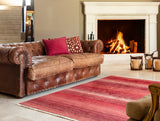 Oriental Cadre Area Rug - Terracotta Rust - 120x170 cm