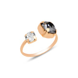 Duo Double Ring - Minimalist Design with Brilliant Everyday Sparkle