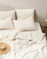 Marla Muslin Super King Size Duvet Cover Set with Fitted Sheet
